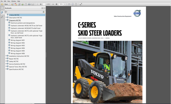 Volvo Skid Steer Loaders Service and Parts Manual