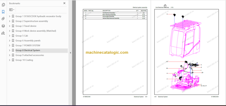 SANY SY365 PARTS BOOK1