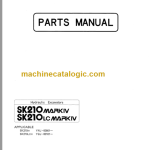 KOBELCO SK210 SK210LC MARK IV PARTS MANUAL