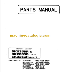 KOBELCO SK235SR-1E SK235SRLC-1E PARTS MANUAL