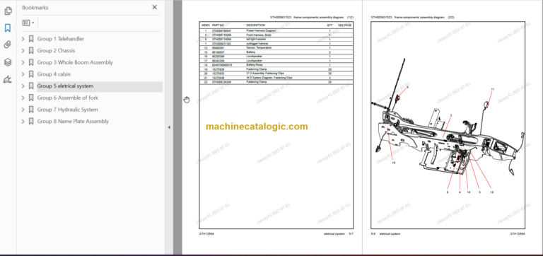 SANY STH1256A PARTS BOOK