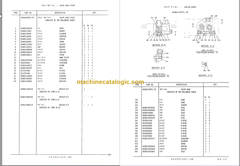 KOBELCO SK210 SK210LC MARK IV PARTS MANUAL