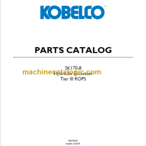 KOBELCO SK170-8 TIER 3 ROPS PARTS CATALOG