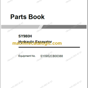 SANY SY980H Parts Book