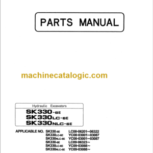 KOBELCO SK330-6E SK330LC-6E PARTS MANUAL