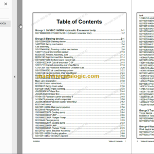 SANY SY980H Parts Book