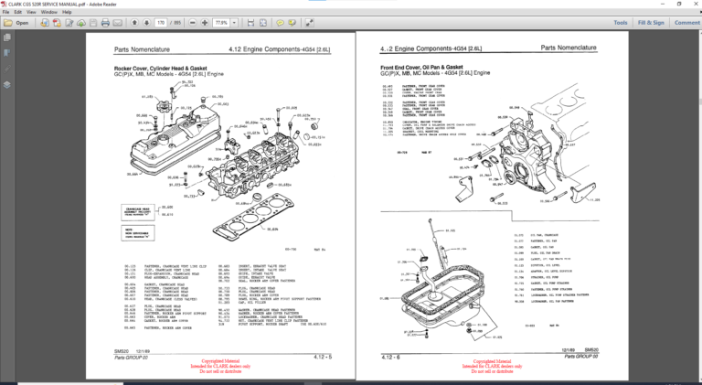 CLARK PDF MANUAL SET PMA-SM-OH (USA)