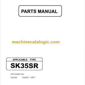 KOBELCO SK35SR PARTS MANUAL PX06501-06977