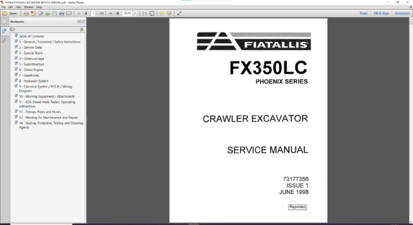 Fiatallis Service Manual