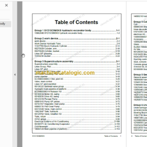 SANY SY215 Parts Book