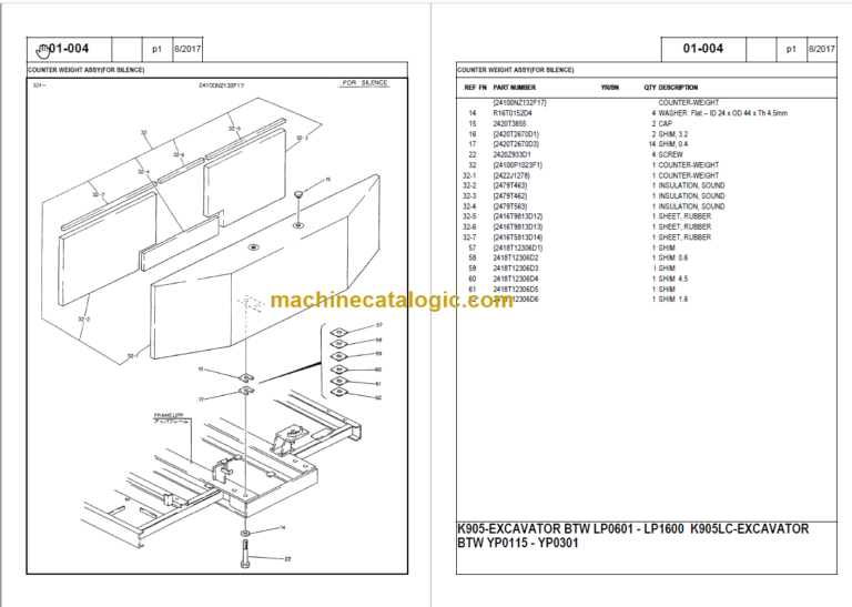 KOBELCO K905 K905LC PARTS MANUAL