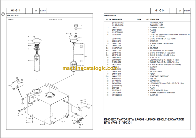 KOBELCO K905 K905LC PARTS MANUAL