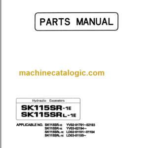 KOBELCO SK115SR-1E SK115SRL-1E PARTS MANUAL