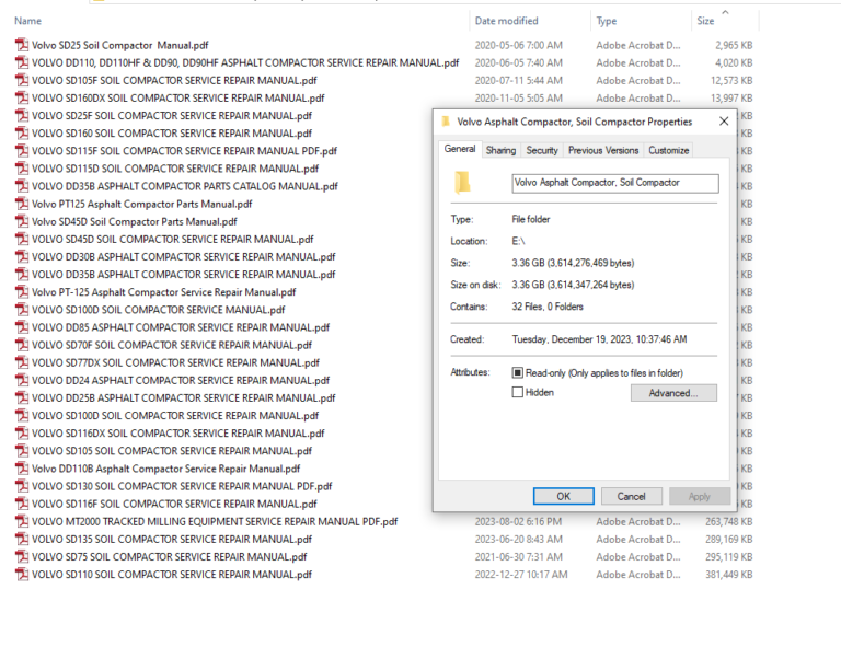 Volvo Asphalt Compactors, Soil Compactors, Single Drum Rollers Service Manual
