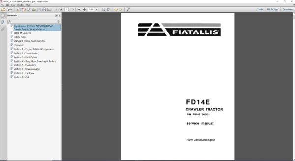 Fiatallis Service Manual PDF