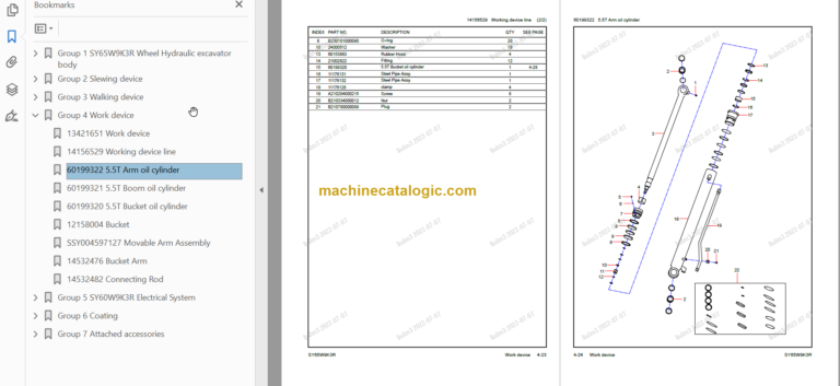 SANY SY65W Parts Book
