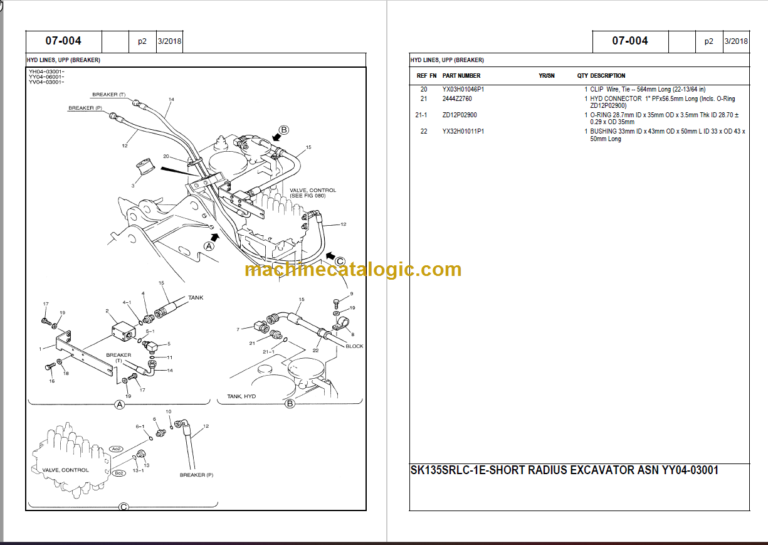 KOBELCO SK135SRLC-1E NA PARTS MANUAL