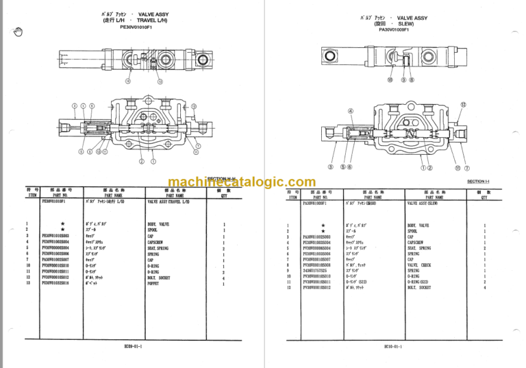 KOBELCO SK15MSR SK16MSR PARTS MANUAL