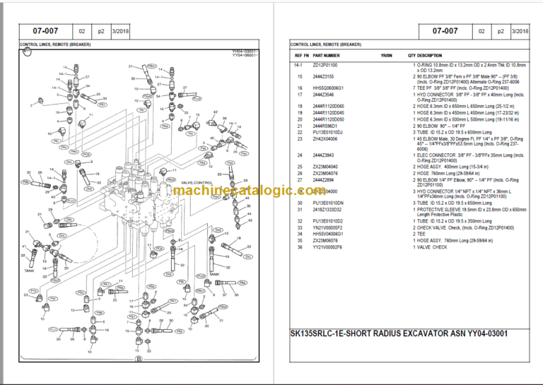 KOBELCO SK135SRLC-1E NA PARTS MANUAL