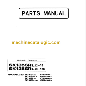 KOBELCO SK135SRLC-1E SK115SRLC-1ES PARTS MANUAL