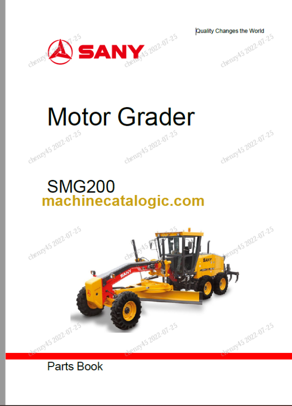 SANY SMG200 PARTS BOOK