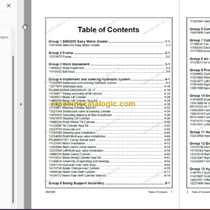 SANY SMG200 PARTS BOOK