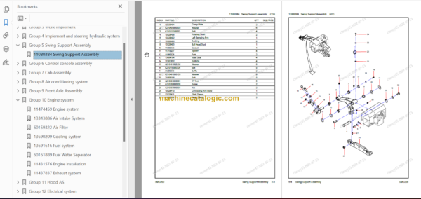 SANY SMG200 PARTS BOOK