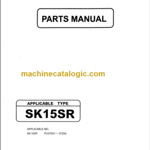 KOBELCO SK15SR PARTS MANUAL