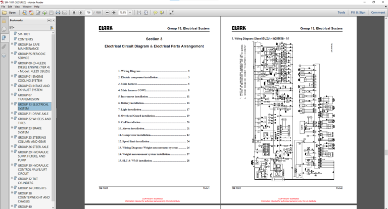 CLARK PDF MANUAL SET PMA-SM-OH (USA)