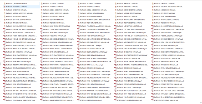 Fiatallis Service Manual PDF Set