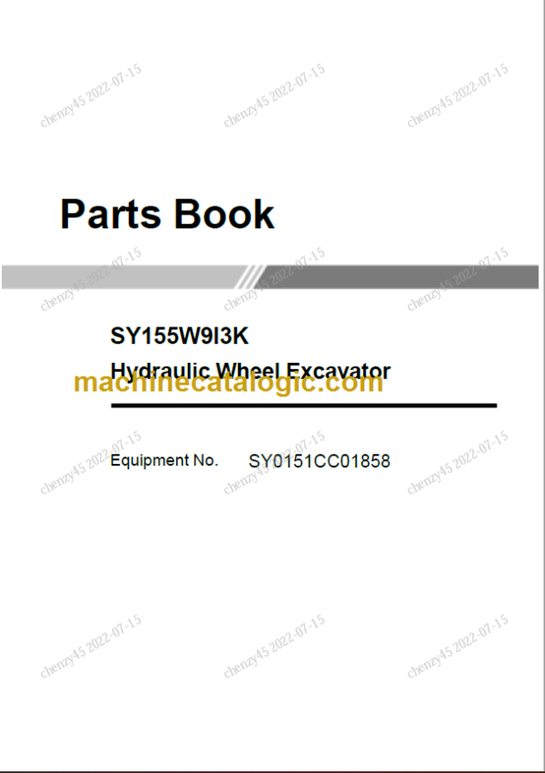 SANY SY155W Parts Book