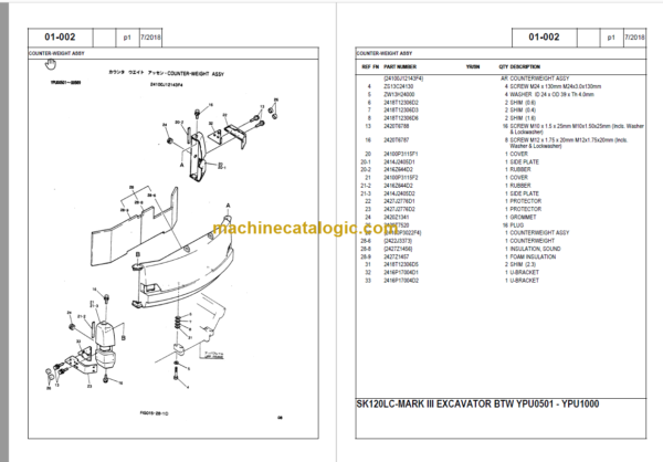 KOBELCO SK120LC PARTS MANUAL