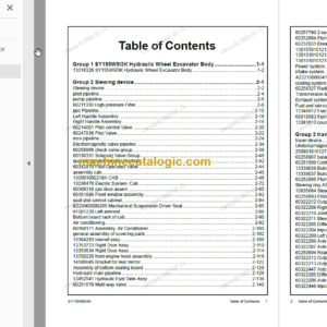 SANY SY155W Parts Book
