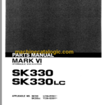 KOBELCO SK330 SK330LC MARK VI PARTS MANUAL