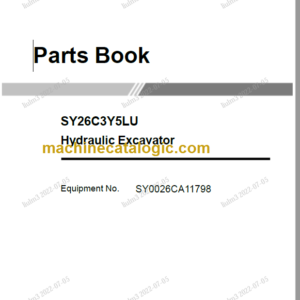 SANY SY26U PARTS MANUAL