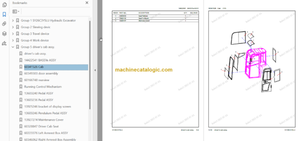 SANY SY26U PARTS MANUAL