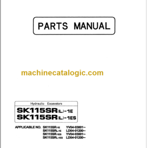 KOBELCO SK115SR(L)-1E SK115SR(L)-1ES PARTS MANUAL