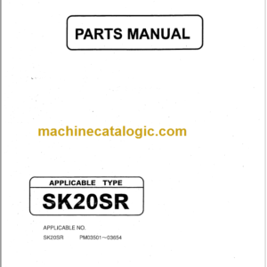 KOBELCO SK20SR PARTS MANUAL PM03501-03654