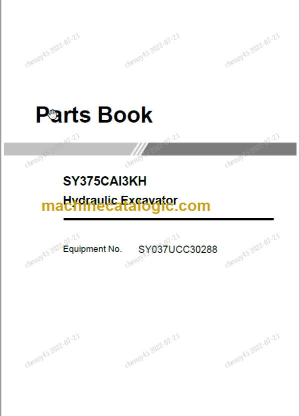 SANY SY375H Parts Book