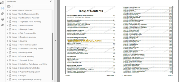 SANY SSP90C-8 Parts Book