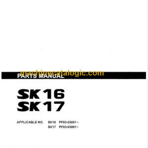 KOBELCO SK16 SK17 PARTS MANUAL