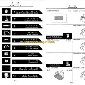 KOBELCO SK16 SK17 PARTS MANUAL