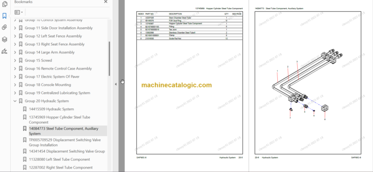 SANY SAP90C-8 PARTS BOOK