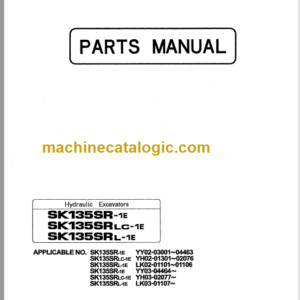 KOBELCO SK135SR-1E SK135SRLC-1E PARTS MANUAL