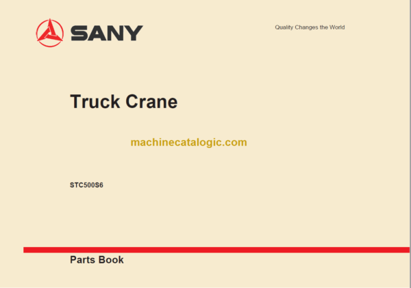 SANY QY50 PARTS MANUAL