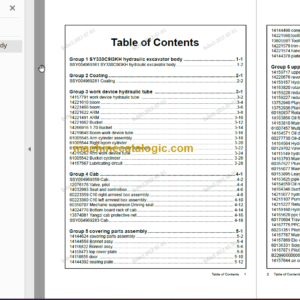 SANY SY330H Parts Book