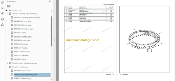 SANY SY330H Parts Book