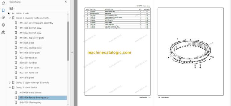 SANY SY330H Parts Book