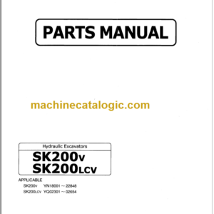 KOBELCO SK200V SK200LCV PARTS MANUAL