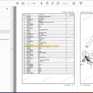 SANY SYL956H5 PARTS MANUAL